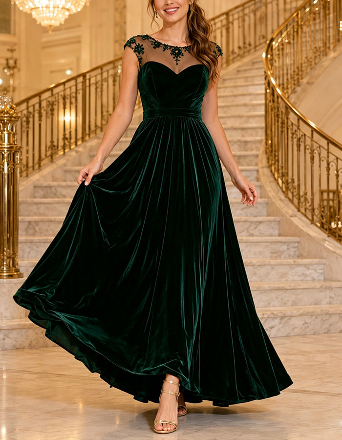 green velvet and lace dress Round Neck Sleeveless Maxi – Alizua White Leather Mini Dress product_category:Dresses Color:Cinnamon-Rose making it ideal for