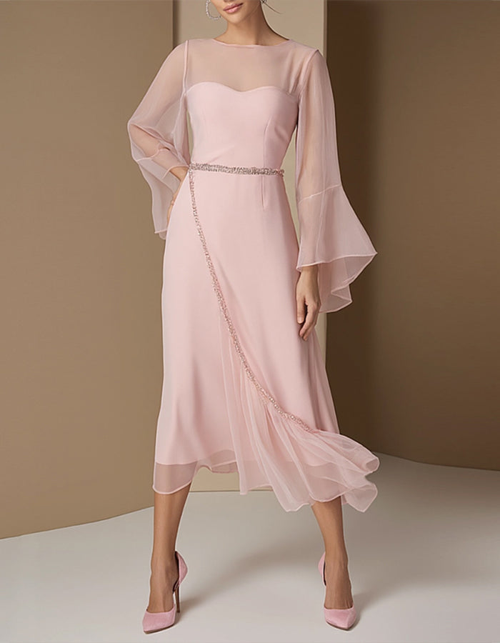 chiffon light pink dress Crew Neck Midi 4 Drawer Chest brown slip dress Not Fitted Variant:Black Large