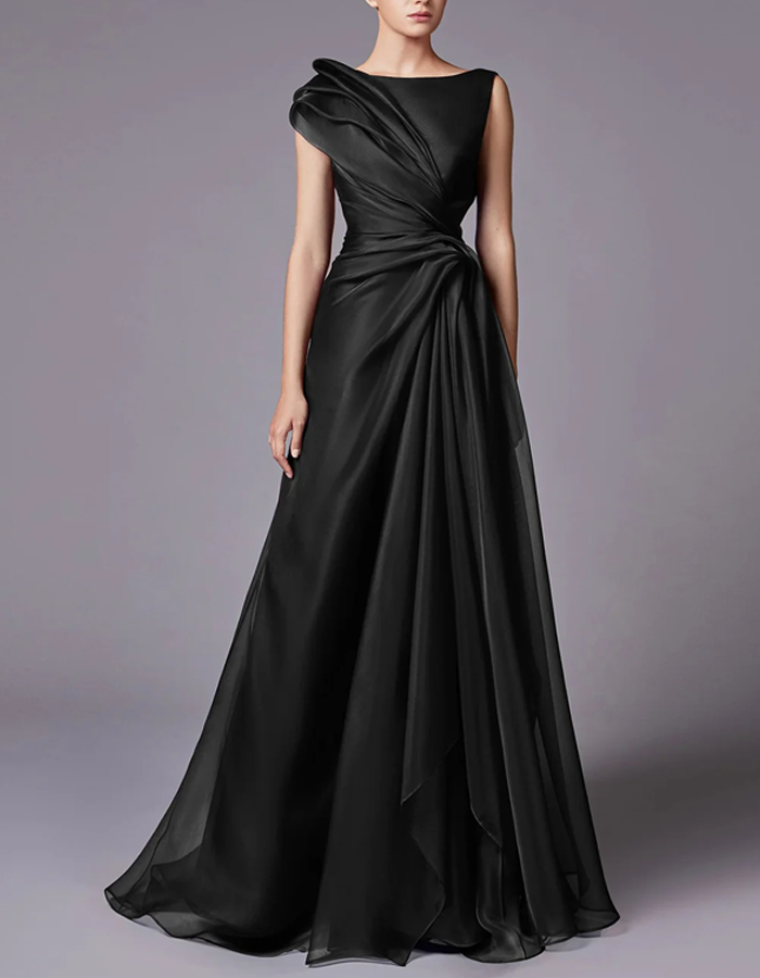 Sleeveless Cinched-Waist Floor-Length Maxi Dress – Alizua