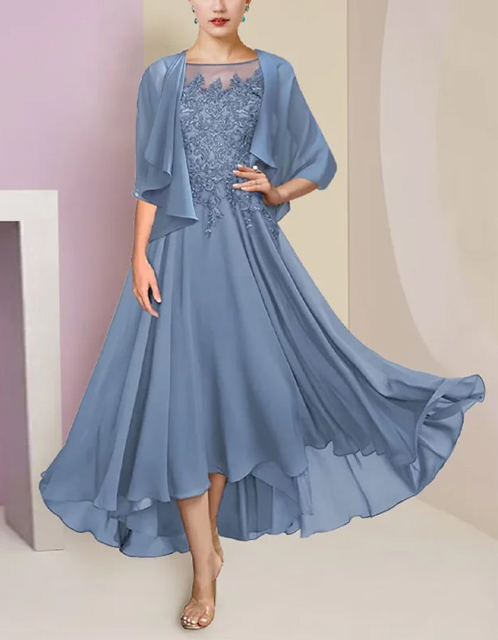 bodycon suit dress Asymmetric Hem Lace Midi – Alizua Size:56 (IT) / 50(FR) / 40(UK-US) Featuring sophisticated long sleeves Style-Color-Dim:AP1E213106_AB684_M Jasminiah Blue Pearl-Embellished Lace/Chiffon