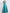 Aqua Satin Evening Gown – Deep V-Neck with Embroidered Waist & A-Line Silhouette