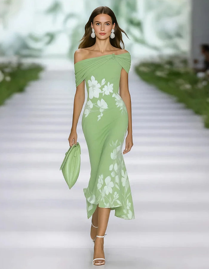 Vestido Midi Elegante para Fiesta de Trabajo/Navidad