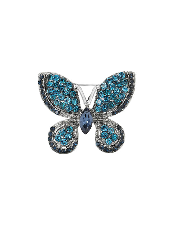 Exquisite Alloy Rhinestone Butterfly Brooch