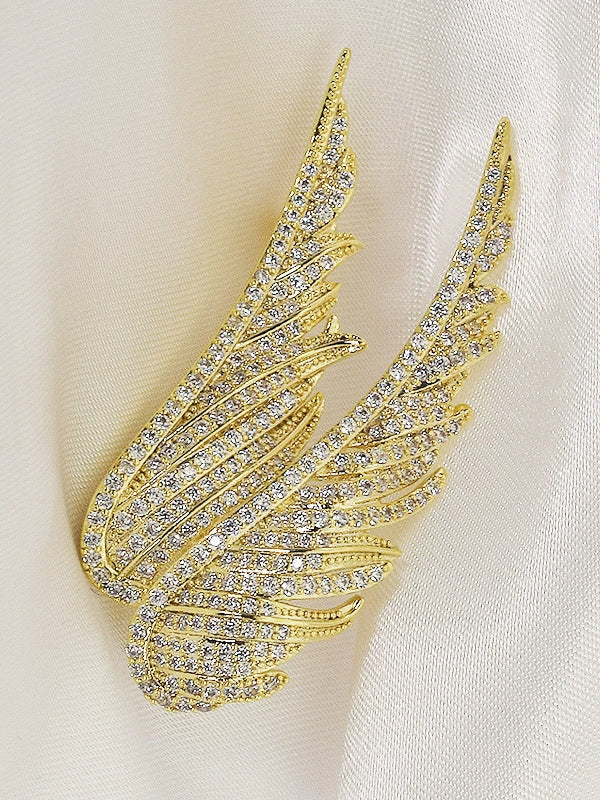 Angel Wings Feather Brooch
