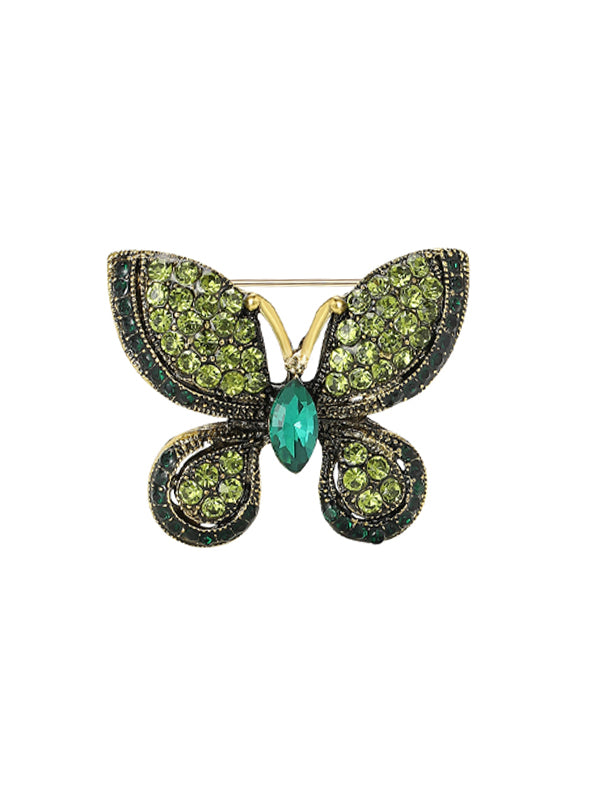 Exquisite Alloy Rhinestone Butterfly Brooch