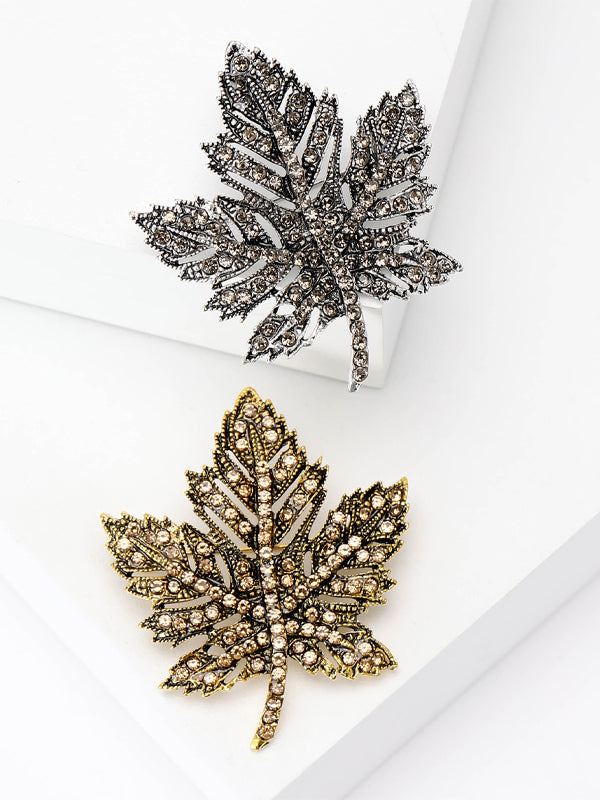 Broche vintage de hoja de arce