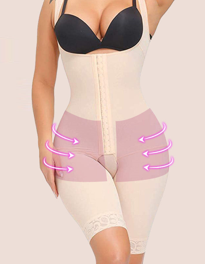 Gathered Body Shaping Tummy Sculpting And Hip Lifting Camisole Bodysuit