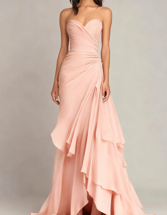 Chiffon Off-The-Shoulder Maxi Dress