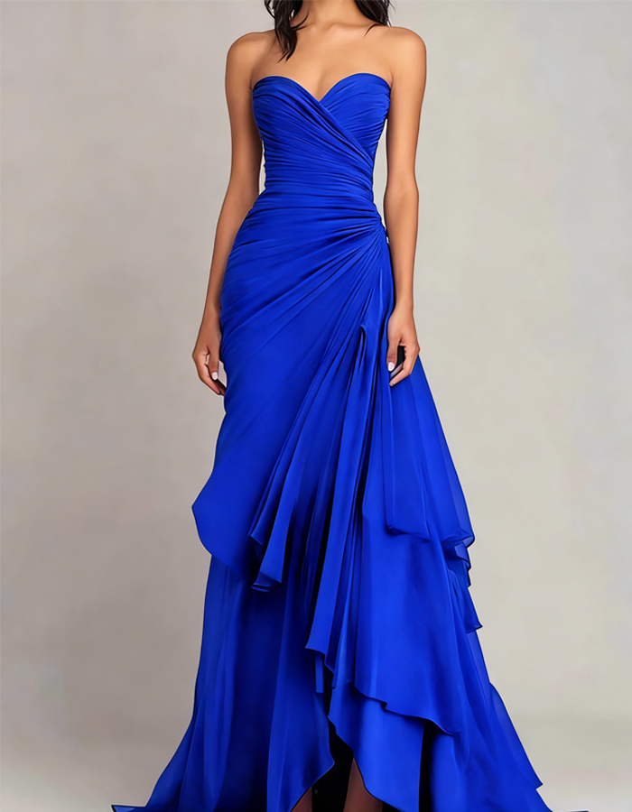 Chiffon Off-The-Shoulder Maxi Dress
