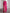Rose Red Cape-Style Chiffon Gown with High Slit & Feather Detail