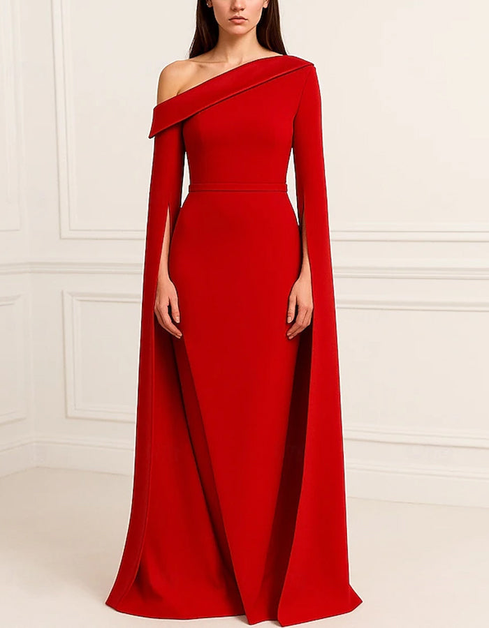 Solid Color Off Shoulder Maxi Dress