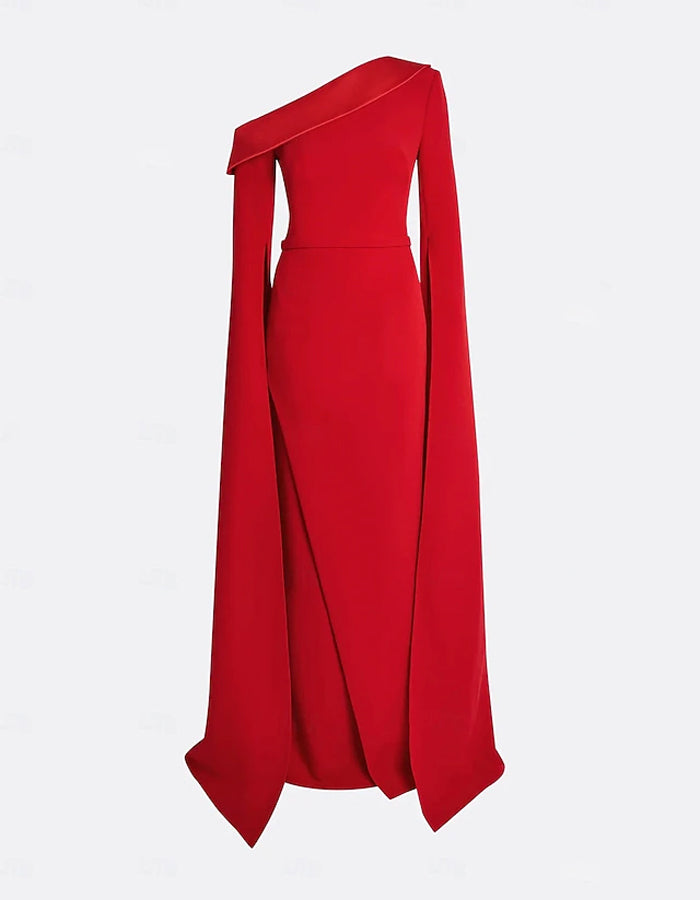 Solid Color Off Shoulder Maxi Dress