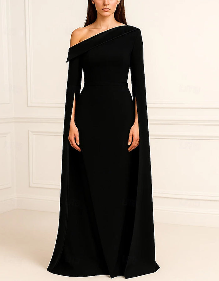 Solid Color Off Shoulder Maxi Dress