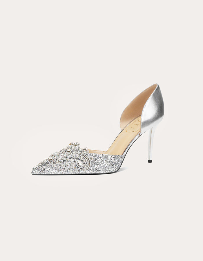 Pointed Toe Sheepskin High Heels