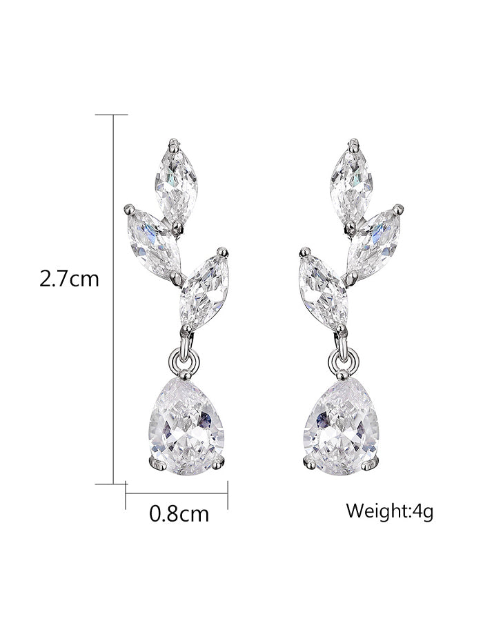 Teardrop Zirconia Earrings