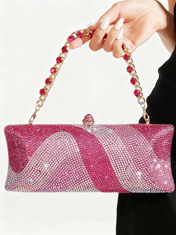 Gradient Rhinestone Evening Bag
