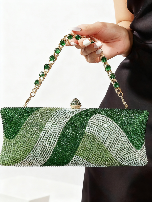 Gradient Rhinestone Evening Bag