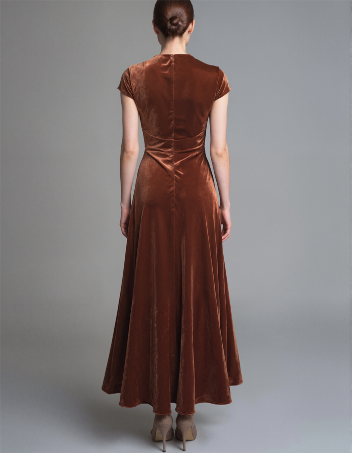 Velvet Wrap Maxi Dress