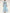 Light Blue V Neck Chiffon Print Maxi Dress