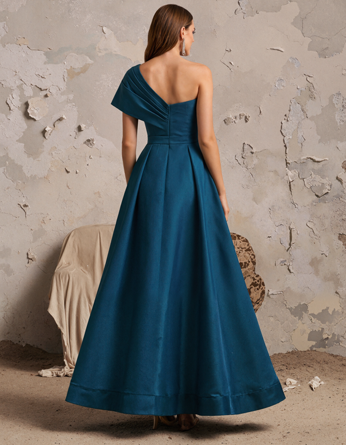 Satin Asymmetrical Maxi Dress