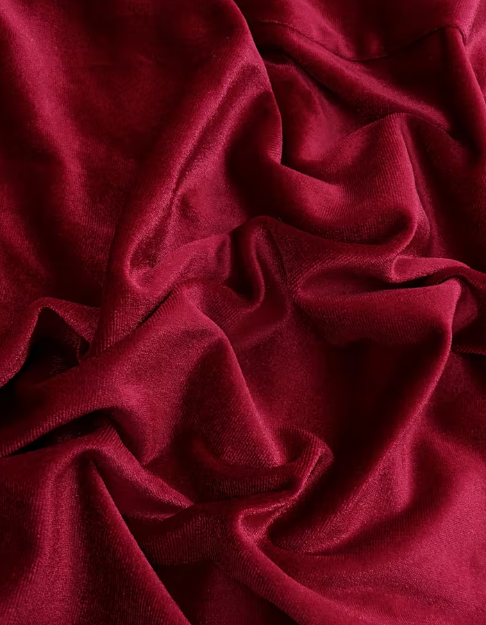 Burgundy Velvet Mermaid Maxi Dress