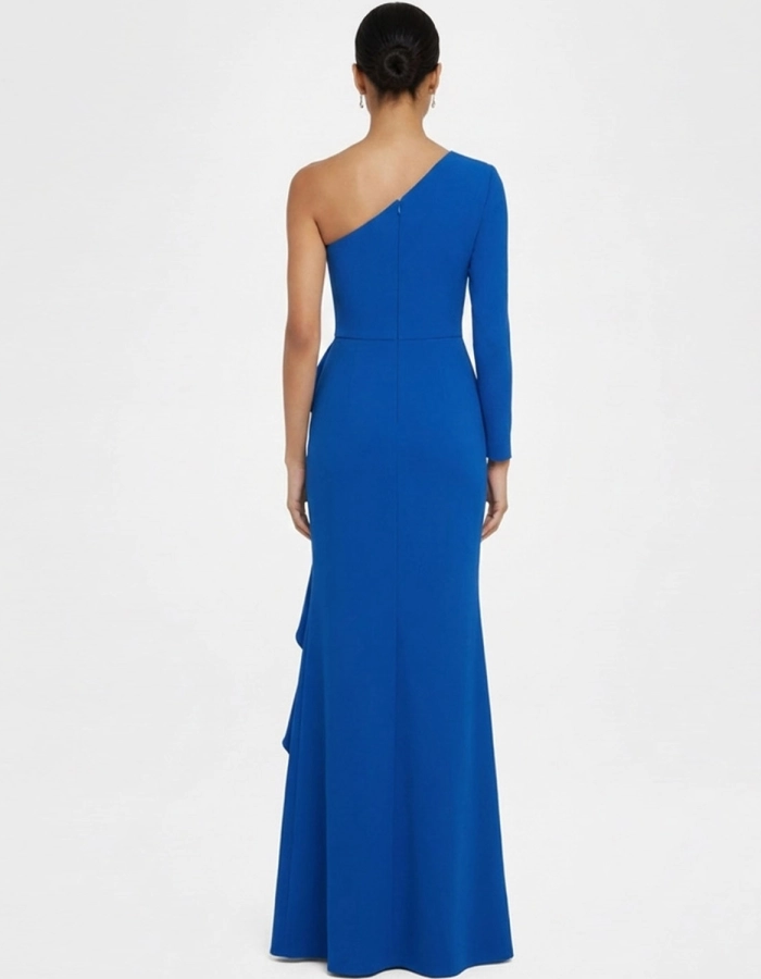 One-Shoulder Ruffled Maxi Dress