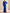 Vestido maxi de gasa azul real con cuello en V