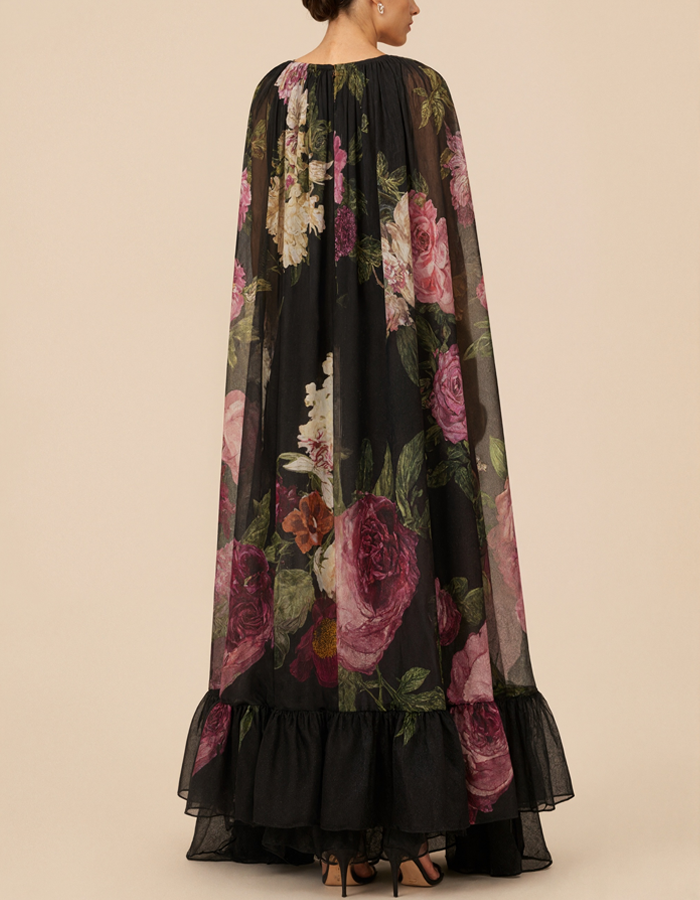 Floral Chiffon Maxi Dress