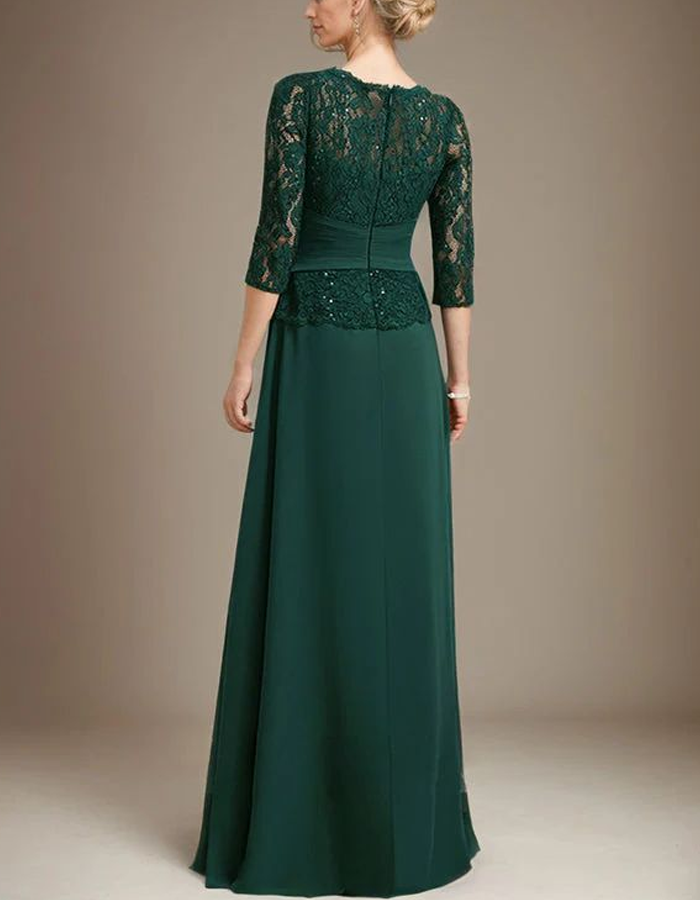 Lace Chiffon Elegant Maxi Dress