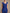 Traje de chifón azul rey de 3 piezas