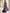 Purple Satin Single Shoulder Beaded High Slit Maxi Dress