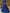 Robe longue plissée à manches longues et coupe sirène bleu roi