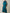 Peacock Blue Shimmering Satin Cape With Fishtail Collar Midi Dress
