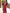 Rose Red Satin Ruffled Deep V High Slit Fishtail Maxi Dress