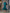 Peacock Blue Shimmering Satin Cape With Fishtail Collar Midi Dress