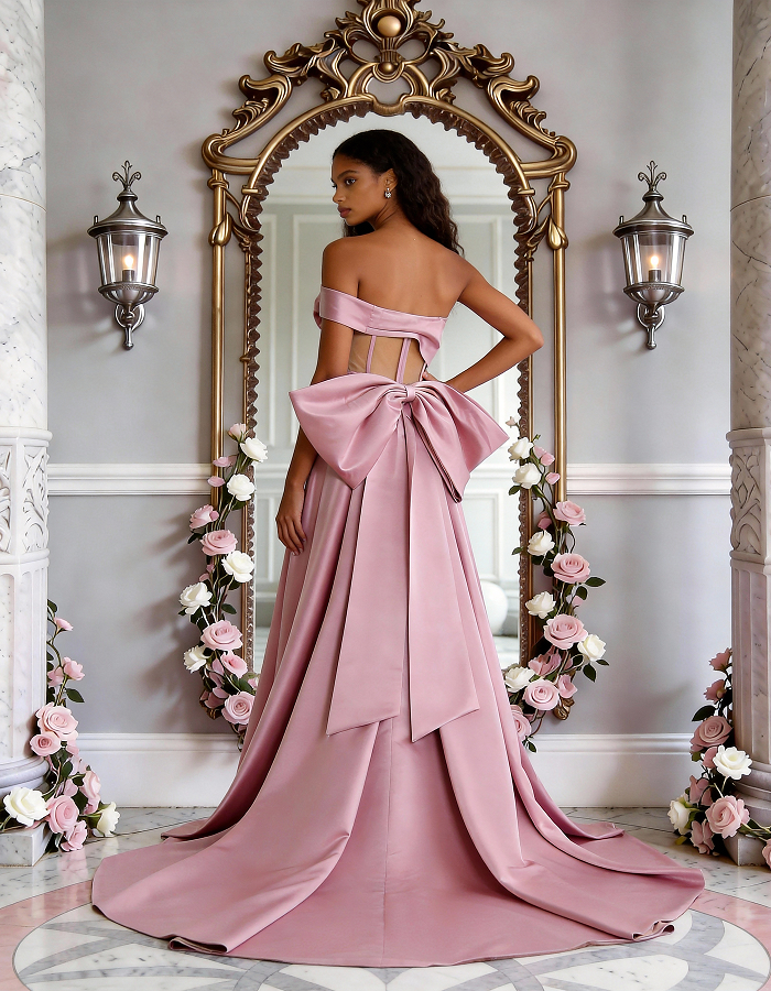 Multi-Colored Asymmetrical Cutout Satin