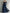 Navy Blue Chiffon Off-shoulder Long Sleeve Maxi Dress