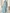 Sky-blue Chiffon Shawl-sleeve 3D Floral Maxi Dress