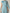 Vestido largo de gasa con mangas tipo chal y flores en 3D, color azul cielo