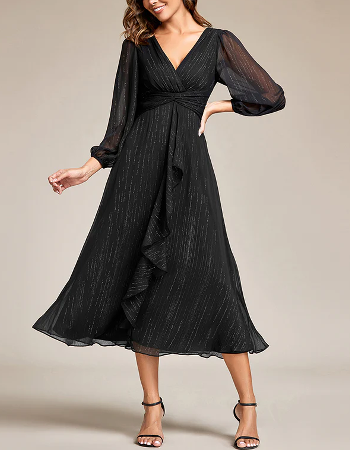 Knotted Front Midi Dress
