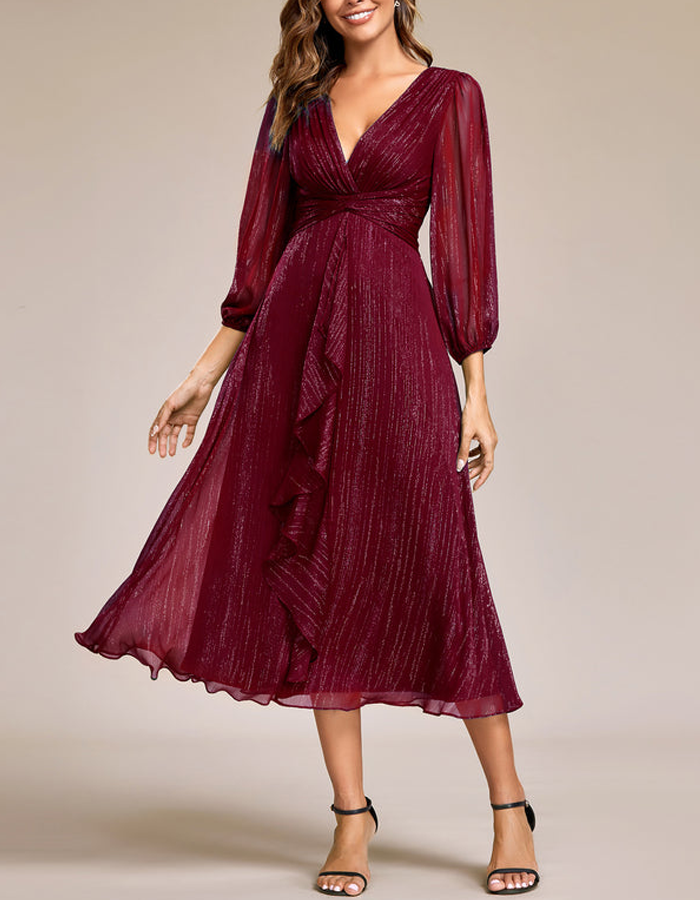 Knotted Front Midi Dress