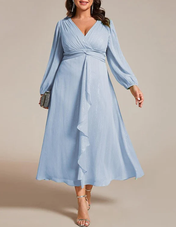 Knotted Front Midi Dress