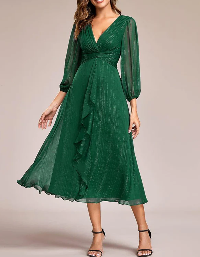 Knotted Front Midi Dress