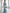 Light Blue Gradient Ink Wash Floral Chiffon V Neck Long Sleeves Maxi Dress