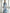 Light Blue Gradient Ink Wash Floral Chiffon V Neck Long Sleeves Maxi Dress