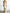 Champagne Colored Printed Satin One Shoulder Fishtail Maxi Dress