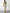 Champagne Colored Printed Satin One Shoulder Fishtail Maxi Dress