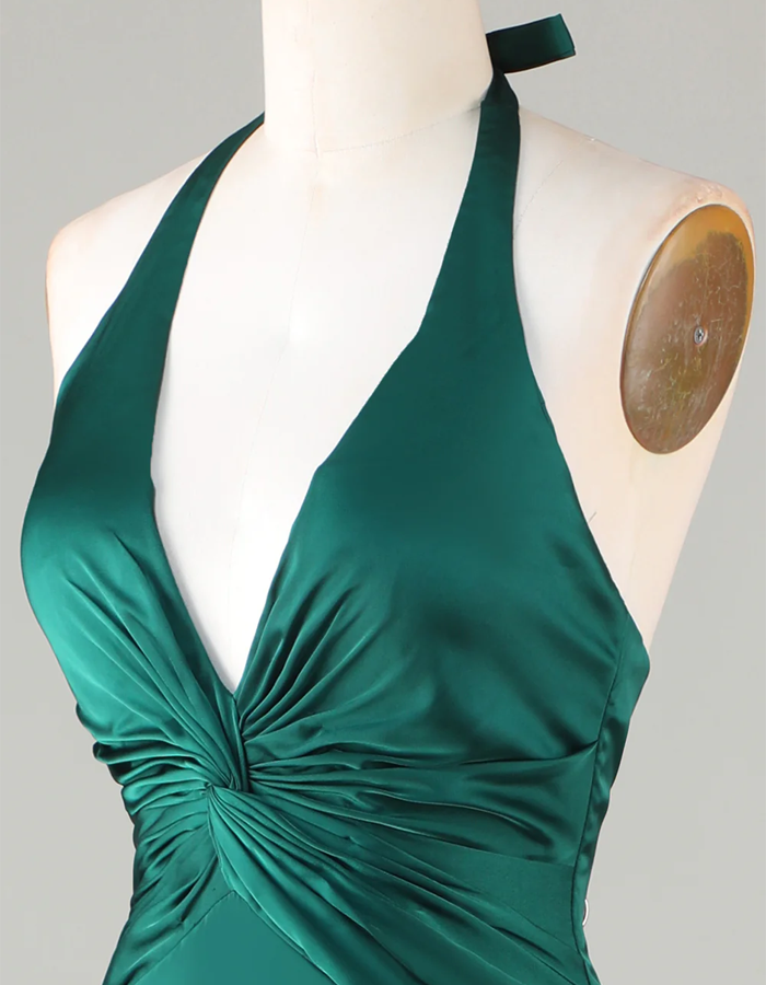Satin Strappy Mermaid Maxi Dress