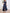 Navy Blue Lace Trim V-Neck Mid Length Sleeves Maxi Dress