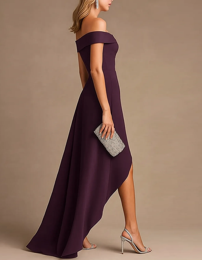 Off-the-shoulder Draped Maxi Dress